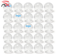 Conteneurs d'œufs en plastique transparents vides personnalisés avec logo, bon marché, 50 mm, capsules, boules pour Pâques