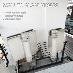 Stainless Steel <b>Wall</b> to Glass Door Hinges for Outdoor Balcony <b>Railings</b> Modern Design Easy to Install ZF Global Export - Product Image 2