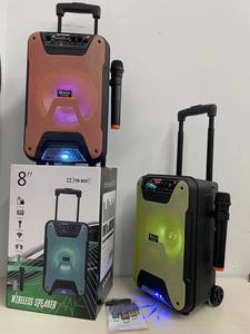 Baoend Active 8 英寸户外防水卡拉 OK 手推式音箱，带 RGB LED 无线麦克风和家庭影院支持功能 - Product Image 5