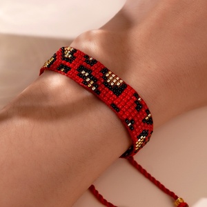 Bracelet en perles de rocaille léopard Miyuki Moyamiya, Pulseras, bracelet tissé, bijoux personnalisés, bracelet fait main au crochet, bracelets de couple - Product Image 3