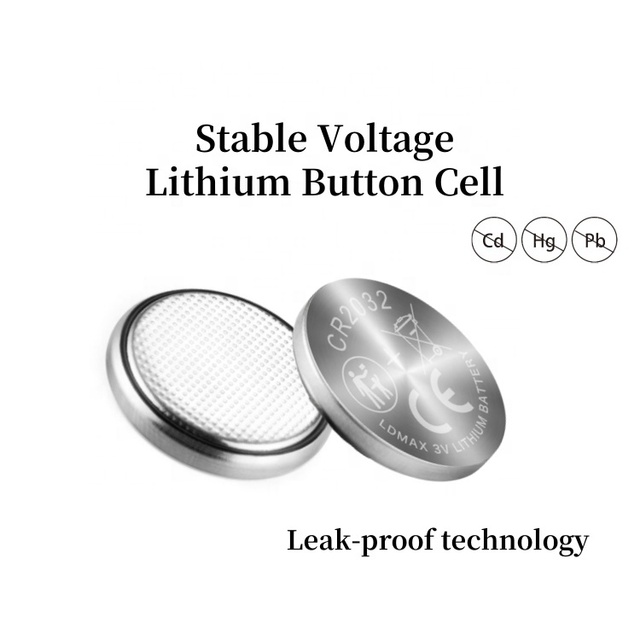 LDMAX Wholesale 210mAh 240mAh Lithium Coin Button Battery Pile Pila CR 2032 3V Blister Tray Packaged for Toys and Watch