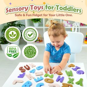 Jouets éducatifs pour apprendre l'alphabet <span class=keywords><strong>ABC</strong></span> - Jouets sensoriels texturés pour les tout-petits et les enfants - Outils éducatifs - Jouet à ventouse - Product Image 5