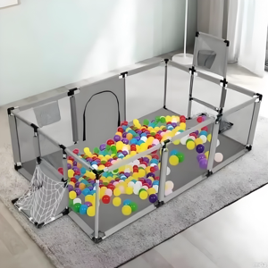 Parc pour bébé de grande taille pour nouveau-né et tout-petit, parc pour bébé sécurisé pour ramper, barrières intérieures, aire de <span class=keywords><strong>jeux</strong></span> à domicile, parc - Product Image 4