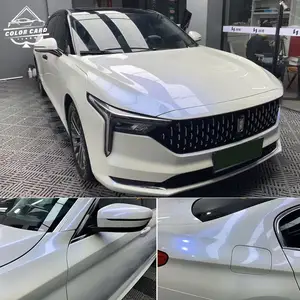 <span class=keywords><strong>Pellicola</strong></span> Adesiva per Auto in PVC Lucido 152x18 PET, Cambia da Bianco a Blu, Anti-Pioggia - Product Image 1