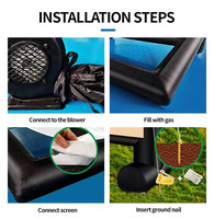 Nouvel écran de projection gonflable extérieur grand format 14-30 pieds, tissu nylon imperméable, format 16:9, conception pliable rapide pour événements de grande envergure