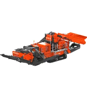 Crawler di động đá Máy Nghiền hình nón Trạm Giá máy theo dõi gắn nhà máy nghiền với pre-màn hình và màn hình hộp