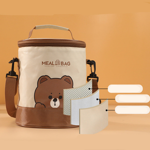 กระเป๋าเก็บความเย็นสะพายไหล่แบบพกพาแฟชั่นใหม่ใช้ซ้ำได้ฟิล์มอลูมิเนียมพร้อมที่จับอ็อกซ์ฟอร์ดสำหรับปิกนิกกลางแจ้งทำงานอาหารกลางวัน - Product Image 6