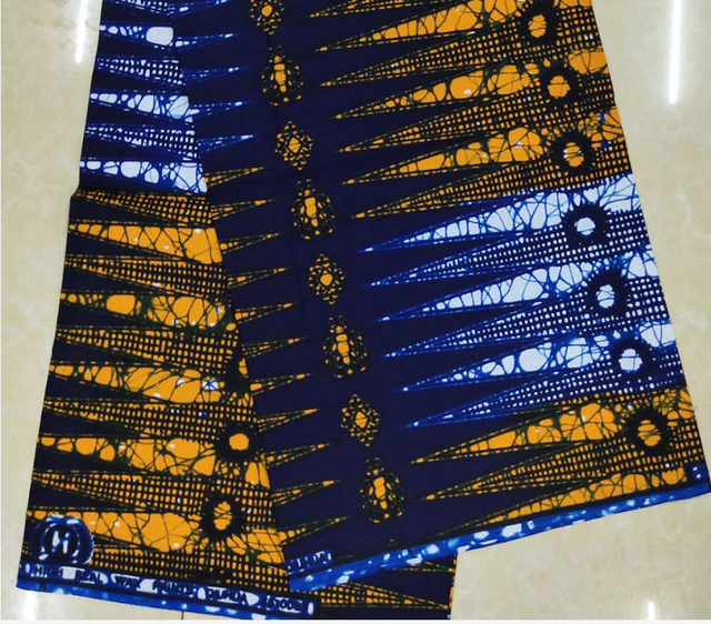 Customize Ankara African Wax Fabrics 100% Cotton  Wax Print Fabric for Dress