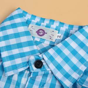 <span class=keywords><strong>Chemise</strong></span> à carreaux <span class=keywords><strong>en</strong></span> coton de haute qualité pantalon blanc boutique vêtements costume tenue décontracté enfants enfants adolescents garçons vêtements - Product Image 4