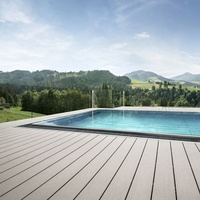 Planches de terrasse classiques en WPC, antidérapantes, en composite bois-plastique, durables, écologiques