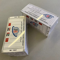 Bloc-notes adhésif 3D personnalisé en forme de conteneur d'expédition, blocs de mémo en papier