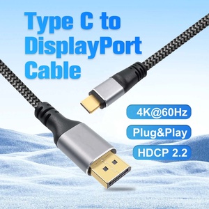 Loại C <span class=keywords><strong>dp</strong></span> Cáp Displayport 1.4 hỗ trợ 8K/60Hz 4K/144Hz 32.4Gbps cho màn hình máy chiếu 5 mét bên ngoài USB C Displayport chuyển đổi - Product Image 4
