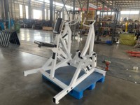 Máquina de remo sentado profesional de acero con carga de placas, entrenador de espalda de alta resistencia con características de seguridad para uso comercial en gimnasios