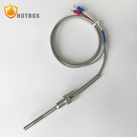 Sonde de thermocouple étanche de type K/E, type M8 à filetage fixe, Pt100 RTD pour four, capteur de température en acier inoxydable