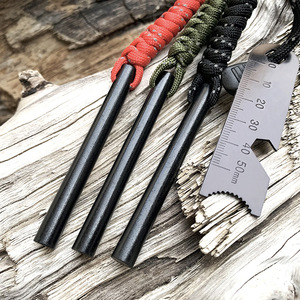 4 pulgadas Survival Ferrocerium Perforado Flint Fire <span class=keywords><strong>Starter</strong></span> Varillas de magnesio con mango de paracord - Product Image 2