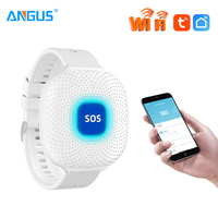 ANGUS Nouveau Bracelet Connecté Tuya Smart Wifi Étanche avec Alarme d'Urgence SOS, Montre d'Alerte de Chute pour Personnes Âgées, Appel SOS, Bouton Anti-panique