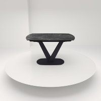 Ensemble de table à manger extensible en céramique de haute qualité - 4 chaises rembourrées pour les petits et grands espaces