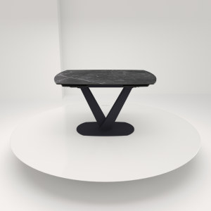 Juego de Mesa de <span class=keywords><strong>Comedor</strong></span> <span class=keywords><strong>Extensible</strong></span> Giratorio de Cerámica de Alta Calidad - <span class=keywords><strong>4</strong></span> <span class=keywords><strong>Sillas</strong></span> de <span class=keywords><strong>Comedor</strong></span> Tapizadas para Espacios Pequeños y Grandes - Product Image 3