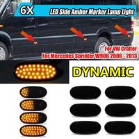 2 Pcs Feux de position latéraux dynamiques à LED pour Mercedes-Benz Sprinter W906 2006-2018 VW Crafter 2006-2016