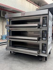 Nouveau four commercial à tubes chauffants électriques à 3 niveaux et 9 plateaux, contrôle numérique, haute efficacité, équipement de cuisson pour <span class=keywords><strong>boulangerie</strong></span> - Product Image 6