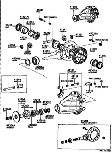 Arbre de pignon différentiel arrière 41343-60030 broches pour modèle landcruiser BJ40 FJ40 HJ45 FJ47 1980 - Product Image 4