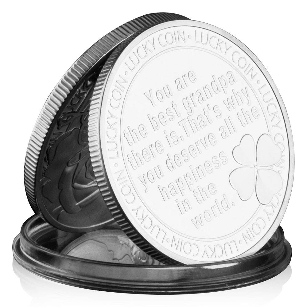最佳爷爷纪念币最亲爱的幸运硬币收藏创意金属纪念品礼品镀银镀金| Alibaba.com
