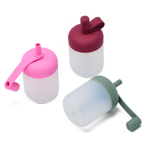 Ensemble de tasses à bec réutilisables en silicone pour bébé, avec poignée facile à saisir, pour tout-petits et enfants, vaisselle pour repas, logo personnalisé, vente en gros - Product Image 4
