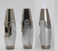 Briquet torche à jet métallique, flamme coupe-vent pour cigares