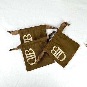 Factory Directly Sell Small Muslin Cotton <b>Drawstring</b> <b>Pouch</b> Custom Logo Printed Canvas Dust Bag Reusable Jewelry Packaging <b>Pouch</b> - Product Image 5