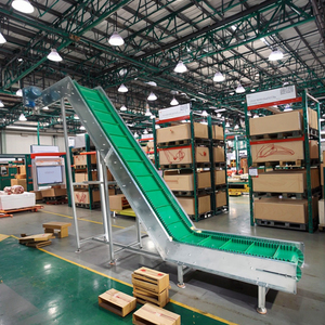 Cấp thực phẩm dốc Cleated PVC vành đai nghiêng băng tải với Phễu cho trứng khoai tây hạt thịt bánh rau kẹo cá chế biến - Product Image 2