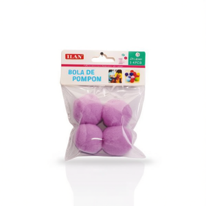 Palline Pompon ILAN 4.0Cm 12 Pezzi Viola per Decorazioni Artigianali - Product Image 2
