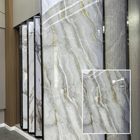 Panneau de revêtement mural intérieur en feuille de marbre UV pour la décoration de garde-corps, panneau en PVC, panneau UV, imitation marbre, matériel de décoration