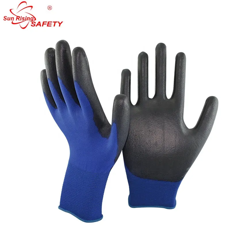 SRSAFETY Black conductive yarns touch screen glove ,smart finger touch phone glove