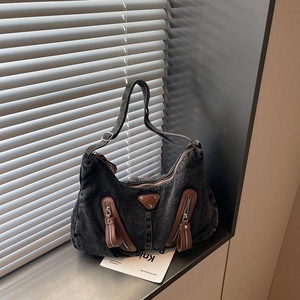 Korean Version Style Design Vintage Crossbody <b>Bag</b> for Female <b>College</b> Students Daily Travel Shopping Single Portable Cotton - Product Image 6