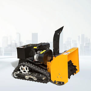 Новый дизайн, электрический 4-тактный снегоуборщик с дистанционным управлением, промышленный, коммерческий, для сильного снега, умная машина для уборки с резиновыми гусеницами, зимний вариант - Product Image 3