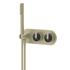 Elegante grifo montado en la pared con perillas <span class=keywords><strong>de</strong></span> mármol para baños modernos - Product Image 5