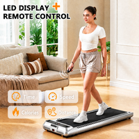 Tapis de course portable sous le bureau, pliable, antichoc, structure fine, pour exercices de fitness en intérieur