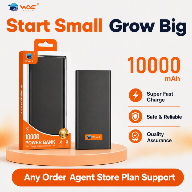 WHALE,10000mah,10W,original Power Banks for Mobile Phone for Itel ,for Tecno ,for Oraimo,for XIAOMI Good Quality Powerbank