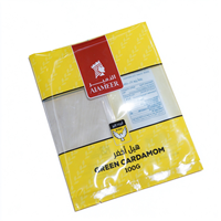Sachet plastique imprimé sur mesure à fermeture centrale avec fenêtre transparente, emballage alimentaire de qualité pour l'emballage de la cardamome verte et des assaisonnements