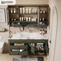 Buildgres-Ensemble de meuble de salle de bain élégant, meuble de salle de bain de style espagnol
