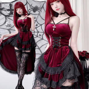 Costume Erotico a Tema Oscuro Europeo e Americano, Abito da <span class=keywords><strong>Donna</strong></span> con Dettaglio a Coda e Outfit Sexy - Product Image 5