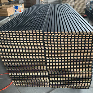 แผ่นผนังอะคูสติกไม้ Acupanel ลายร่องไม้โอ๊ค แผ่นวีเนียร์ไม้สำหรับผนัง - Product Image 5