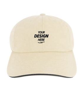 หมวกเบสบอลผ้าฝ้ายสีเบจปักโลโก้และตัวอักษร - Product Image 2