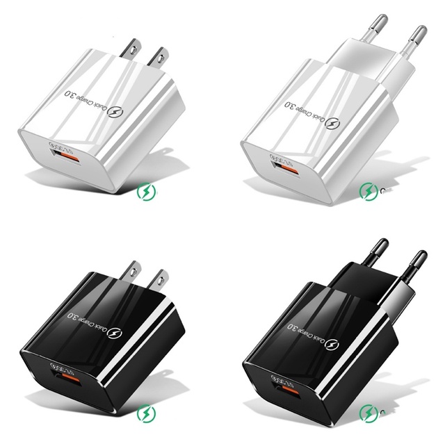 Factory Fast Charge QC 3.0 18W USB Wall Charger 5V/2.4A Quick Charging CE/FCC/RoHS Certified Overcurrent Overcharge Protection