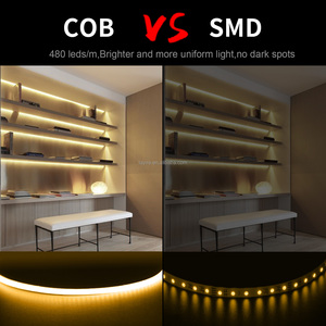 Bande <span class=keywords><strong>LED</strong></span> COB super lumineuse 8MM Flexible IP20 <span class=keywords><strong>5m</strong></span>/rouleau Lumière décorative intelligente pour la pièce 10M Synchronisation TV Numérique Wifi Bleu 50M Bande lumineuse - Product Image 3