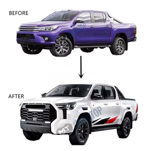 2015-2018 Maictop <strong>Restyle</strong> to tundra Facelift Modified Grille Body Kit Car Accessories Facelift Front Bumper for Hilux Revo - Product Image 4
