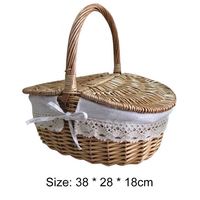 Panier de rangement en fibres naturelles, panier en jonc de mer tissé moyen, panier rond en toile, boîte à pain en bambou avec couvercle en verre