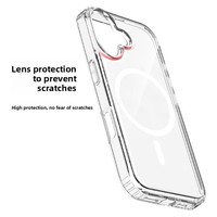 Coque de téléphone magnétique transparente pour 17 Pro, avec dos détachable et remplaçable, cadre en TPU, antichoc, protection intégrale