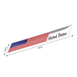 Autocollant de style de voiture Auto USA 3D drapeau américain insigne emblème décalcomanie décoration pour Ford <span class=keywords><strong>Cadillac</strong></span> Dodge Ram pour Toyota Honda - Product Image 3