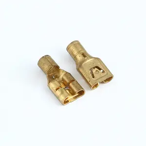 Conector de Terminal eléctrico tipo U de 1/4-1,5mm Y de 2,5mm, horquilla de PVC, lengüeta de pala, de crimpado Cable, abrazadera de férula de terminal aislado